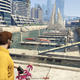Visiting the local yacht club.